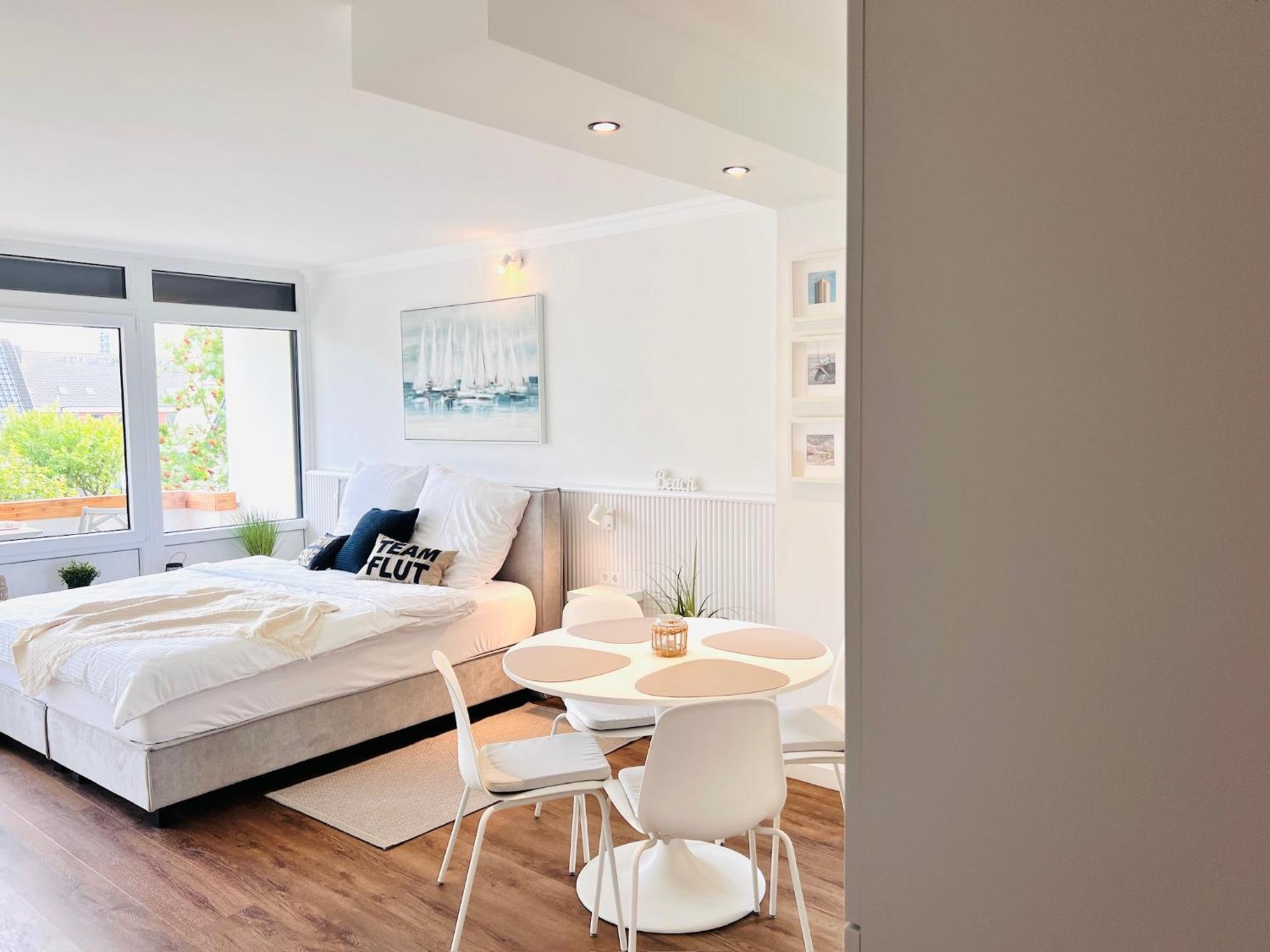 Neu - Frisch Renoviertes Ferienapartment "Waterkant" Büsum Kültér fotó